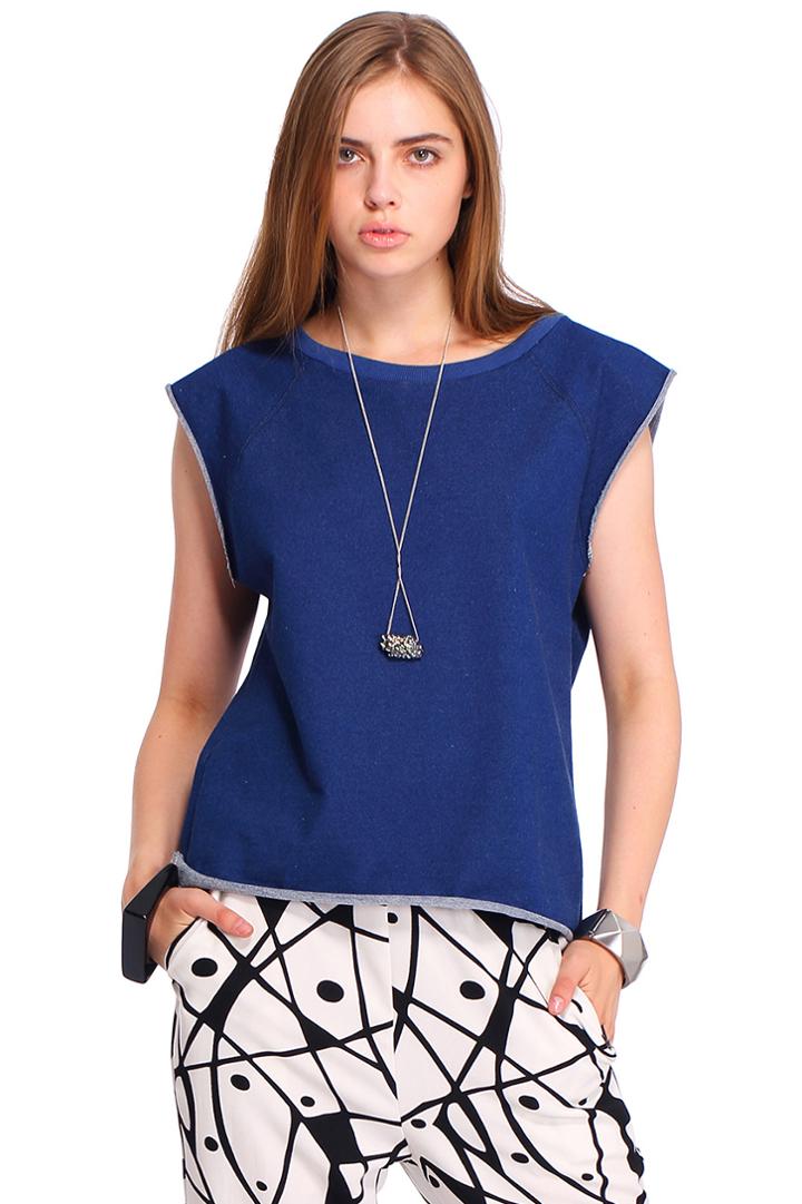 Romwe Romwe Casual Denim Tank Top