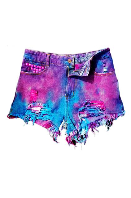 Romwe Ripped Hem Bandhnu Hot Denim Shorts