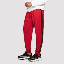 Romwe Men Contrast Panel Drawstring Sweatpants