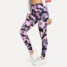 Romwe Camouflage Pattern Leggings