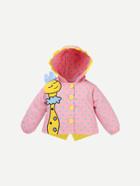 Romwe Cartoon Embroidered Spot Hooded Coat