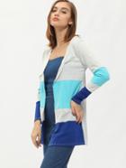 Romwe Colour-block Slim Sweater Coat