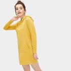 Romwe Kangaroo Pocket Drawstring Hoodie Dress