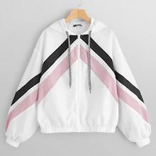 Romwe Cut-and-sew Hooded Jacket