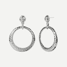 Romwe Oversize Textured Hoop Earrings