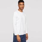 Romwe Men Button Up Solid Tee