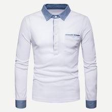 Romwe Men Contrast Trim Polo Shirt