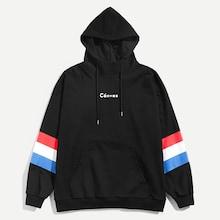 Romwe Guys Pocket Front Drawstring Hoodie