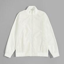 Romwe Guys Zip Up Geo Eyelet Jacket