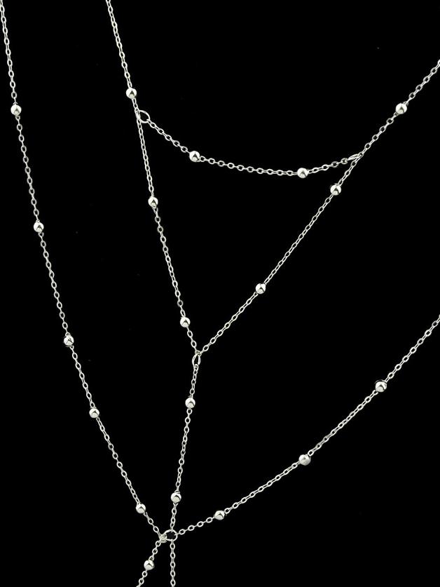 Romwe Silver Belly Body Chain Jewelry