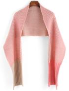 Romwe Sweater Pink Scarf