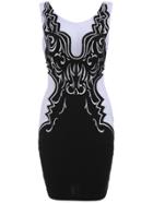 Romwe Back V Cut Color-block Dress