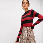 Romwe Two Tone Raglan Sleeve Sweater