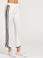 Romwe White Side Striped Drawstring Pants