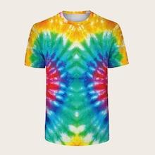 Romwe Guys 3d Tie Dye Tee