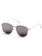 Romwe Silver Delicate Frame Grey Lens Sunglasses