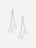Romwe Crystal Detail Chain Drop Earrings