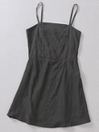 Romwe Black Adjustable Strap A-line Slim Dress