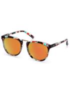 Romwe Multicolor Frame Classic Brown Lens Sunglasses