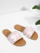 Romwe Bow Decorated Knit Flat Sandals