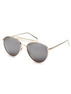 Romwe Gold Frame Triple Bridge Sunglasses