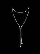 Romwe Silver 2pcs/set Gold-color Silver Color Multi Layers Chain Circle Shape Necklace