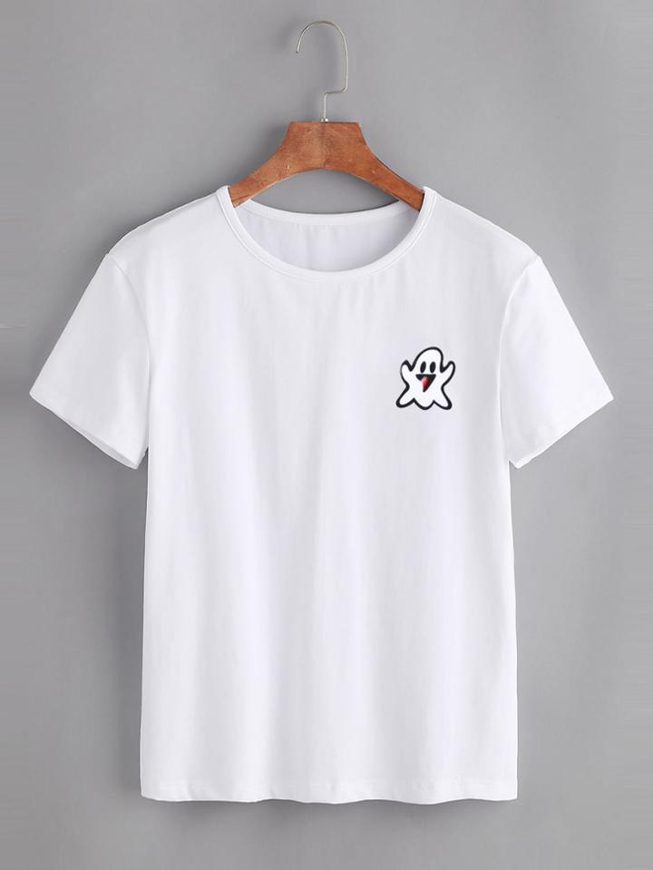 Romwe Ghost Print Tee