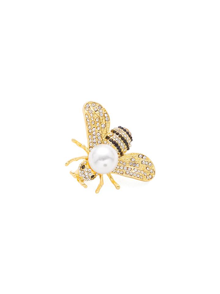 Romwe Bee Design Brooch With Jewelry