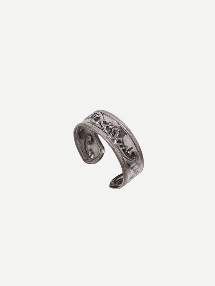 Romwe Antique Silver Totem Foot Ring