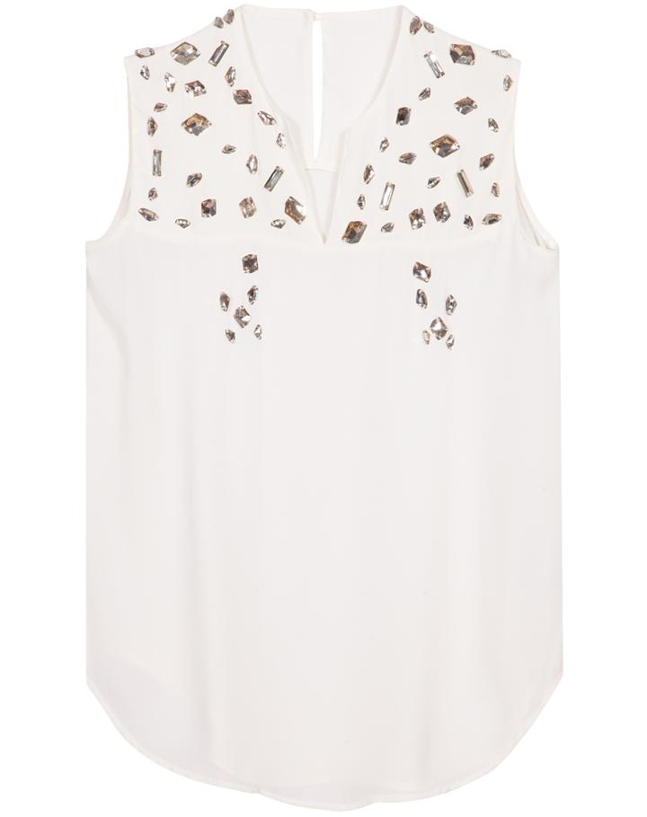 Romwe V Neck With Diamond Tank Top