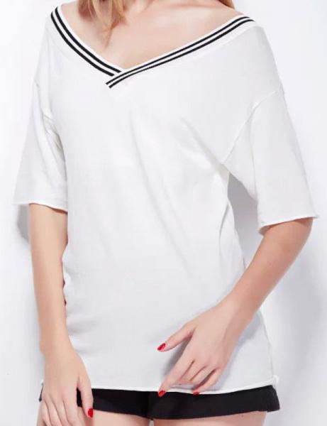 Romwe V Neck Loose Top