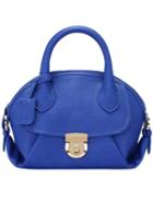 Romwe Blue Metal Buckle Pu Shoulder Bag