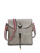 Romwe Striped Strap Flap Shoulder Bag