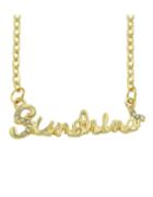 Romwe Gold Plated Women Beautiful Letter Necklace