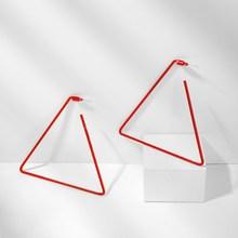 Romwe Plain Open Triangle Drop Earrings