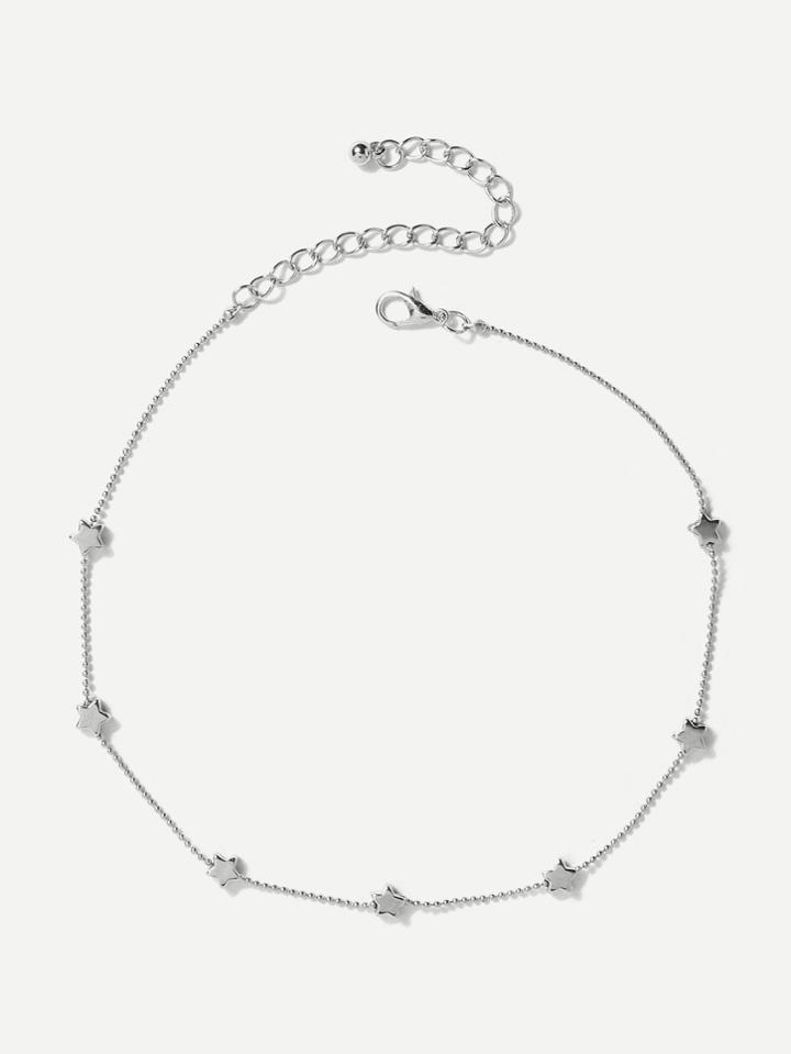Romwe Star Charm Chain Choker