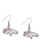 Romwe Denver Broncos Logo Drop Earrings