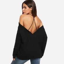 Romwe Drop Shoulder Cami Sweater
