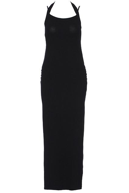 Romwe Romwe Halter Bodycon Black Dress