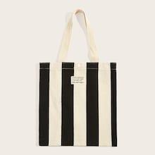 Romwe Stripe Design Tote Bag