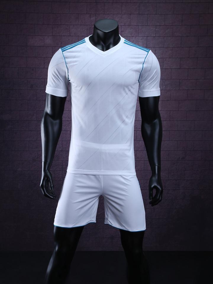 Romwe Men Real Madrid F.c. Host Team T-shirt With Shorts