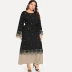 Romwe Plus Pearl Beaded Contrast Lace Dress