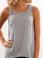 Romwe Grey High-low Tank Top