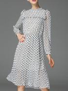 Romwe White Ruffle Hearts A-line Dress
