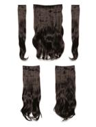 Romwe Choc Brown Clip In Soft Wave Hair Extension 5pcs