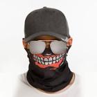 Romwe Men Teeth Print Multifunctional Scarf
