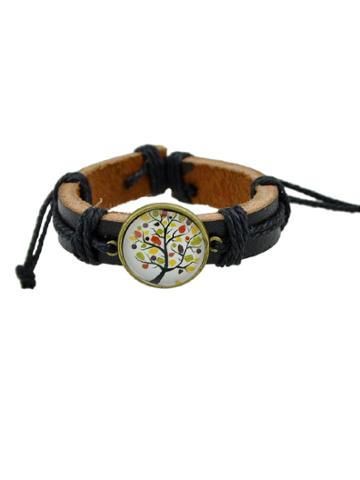 Romwe Colorful Hiphop Jewelry Rock Style Pu Leather Bracelets
