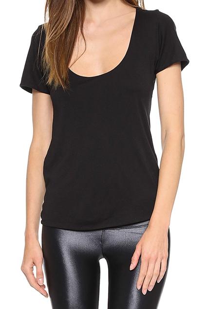 Romwe Backless Sheer Black T-shirt