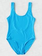 Romwe Scoop Neck Beach Swimsuit