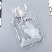 Romwe Bear Print Clear Hot-water Bag
